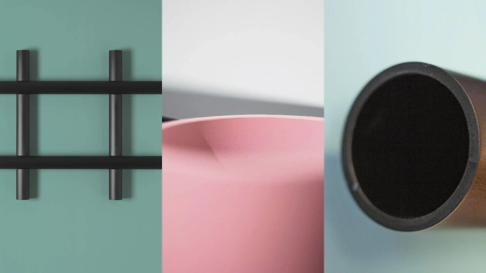 A small group rides on their mountain bikes along a gravel path, with a blue lake and a castle in the background.