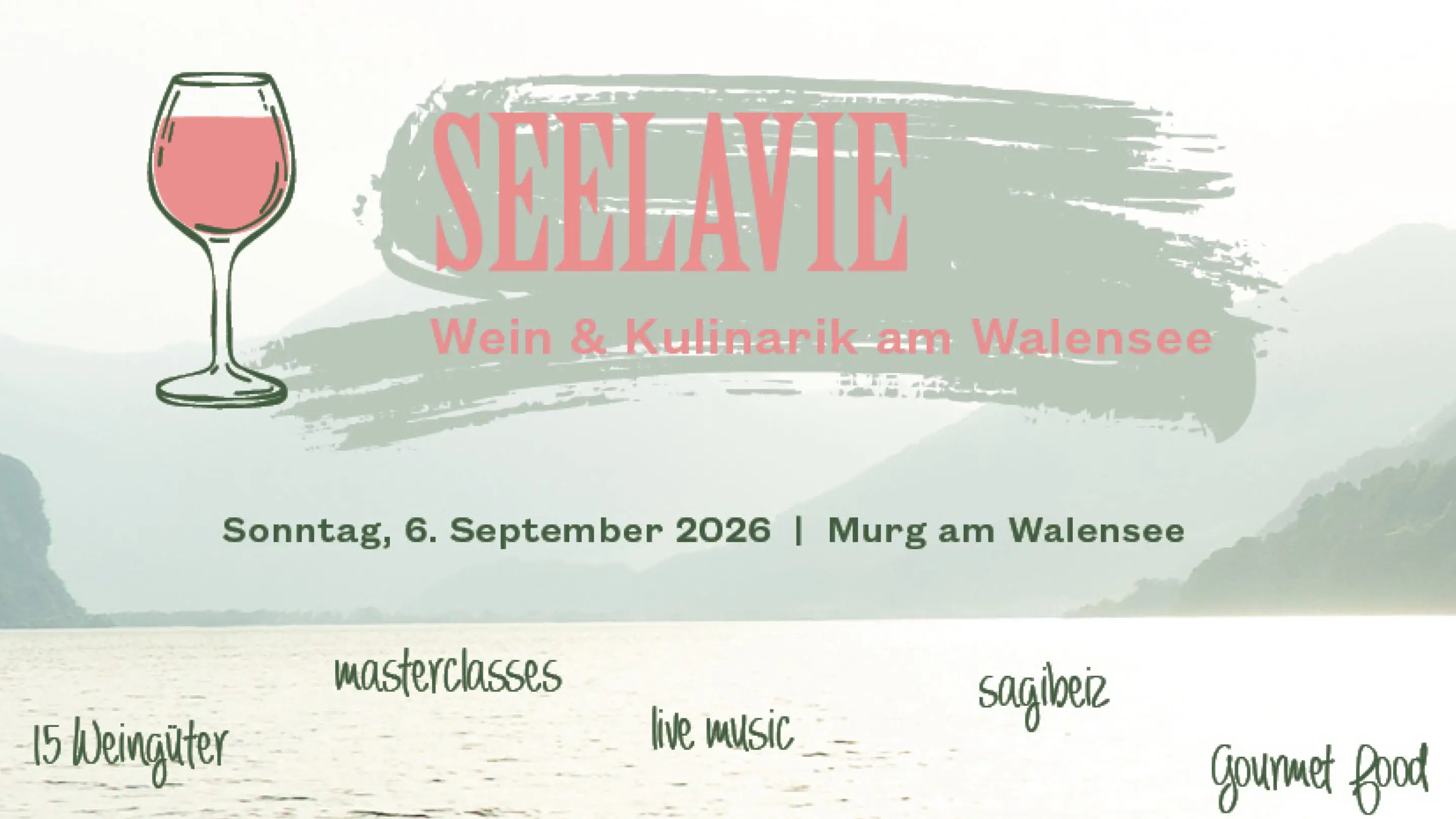Bilder Homepage Seelavie Eine kleine Gruppe fährt auf ihren Mountainbikes über einen Kiesweg, im Hintergrund ein blauer See und ein Schloss.